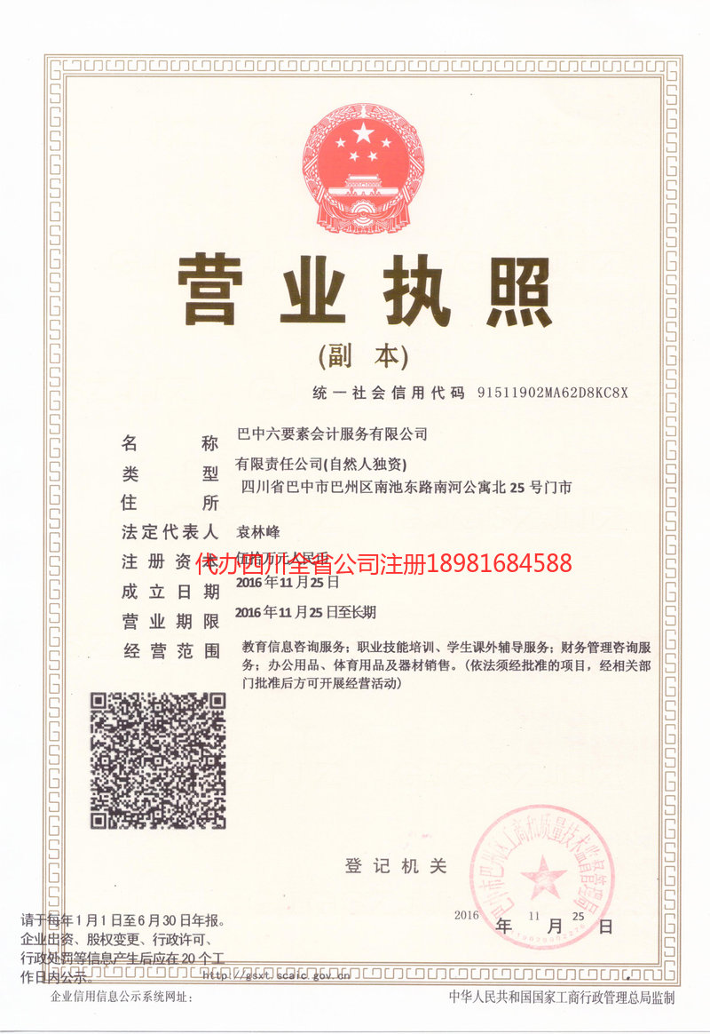 芒市芒市六要素会计服务有限公司